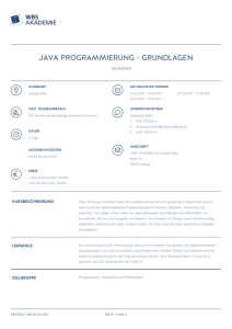 Java Programmierung - Grundlagen