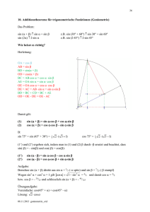 Additionstheoreme (Goniometrie)