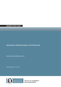 Quantitative Machtkonzepte in der Ökonomik