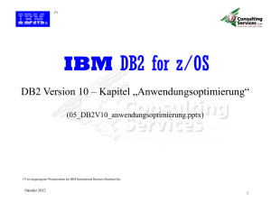 DB2 for z/OS V10 - Anwendungsoptimierung