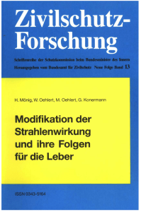 Modifikation der Strahlenwirkung und ihre Folgen für die Leber