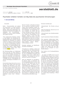 Psychiater erklären Vorteile von Big Data bei psychischen