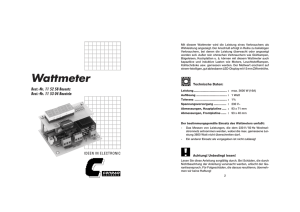 Wattmeter - Corsair Flugmodellbau