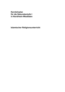 Kernlehrplan Islamischer Religionsunterricht