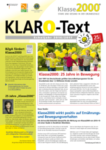 Zeitung KLARO-Text 2016