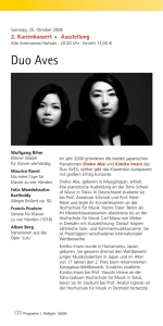 Duo Aves - Kunst + Kultur Nottuln eV