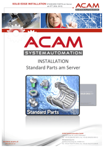 Anleitung zur Installation von Standard Parts am Server