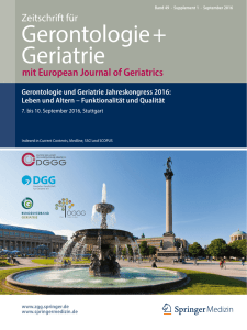 Abstractband - Gerontologie und Geriatrie Kongress 2016