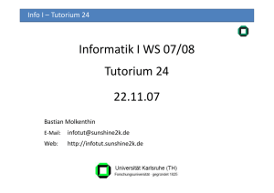 - Informatik I Tutorium 24 Homepage