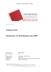 Seminararbeit Integration von Datenbanken mit JDBC