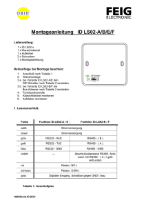 Montageanleitung ID LS02-A/B/E/F