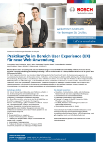 Praktikant/in im Bereich User Experience (UX) für neue Web