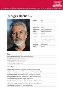 Rüdiger Hacker Vita