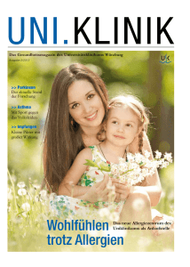 Gesundheitsmagazin - Universitätsklinikum Würzburg