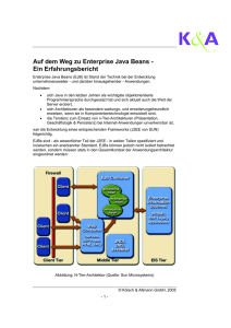 Auf dem Weg zu Enterprise Java Beans