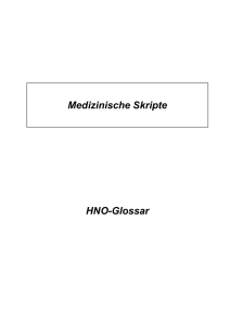 Medizinische Skripte HNO