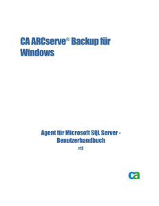 CA ARCserve Backup für Windows Agent für Microsoft SQL Server