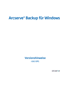 Arcserve Backup für Windows - Versionshinweise