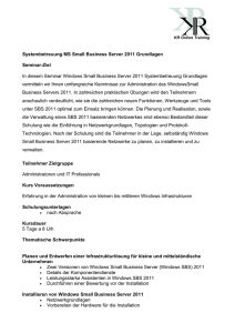 Systembetreuung MS Small Business Server 2011 Grundlagen