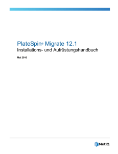 PlateSpin Migrate 12.1 Installations- und