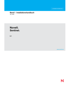 Installationshandbuch zu Novell Sentinel 6.1