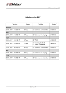 Schulungsplan 2017