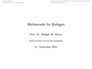 Mathematik für Biologen - Heinrich-Heine