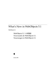 What`s New in WebObjects 5.1
