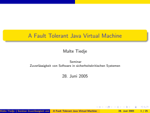 A Fault Tolerant Java Virtual Machine