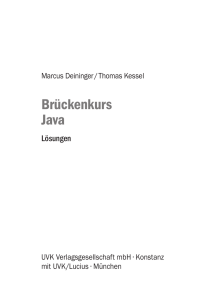 Brückenkurs Java