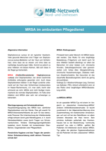 MRSA im ambulanten Pflegedienst - MRE-Netzwerk Nord