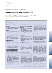 BAG Empfehlungen zur Hepatitis-B