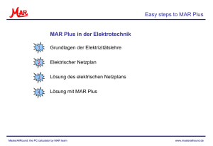 Easy Steps to MAR Plus: Elektrotechnik