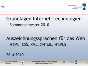 HTML - Universität Tübingen