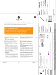 gebrauchsinformation: information für anwender