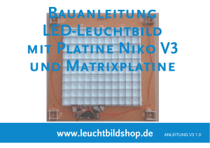Bauanleitung LED-Leuchtbild mit Platine Niko V3 und Matrixplatine