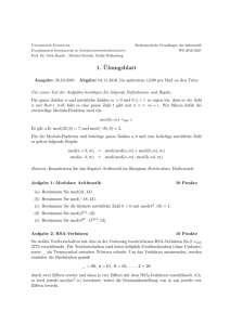 1. Übungsblatt - Theoretische Informatik @ Universität Konstanz