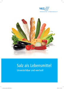 Salz als Lebensmittel - Südwestdeutsche Salzwerke AG