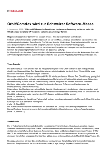 Orbit/Comdex wird zur Schweizer Software-Messe