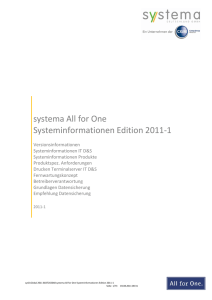 systema All for One Systeminformationen Edition 2011-1
