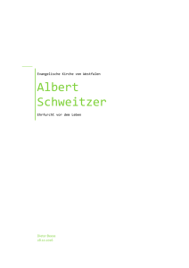 Albert Schweitzer - Dr. Dieter Beese