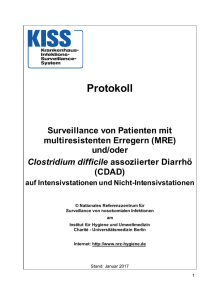 Surveillance von Patienten mit MRE und/oder CDAD