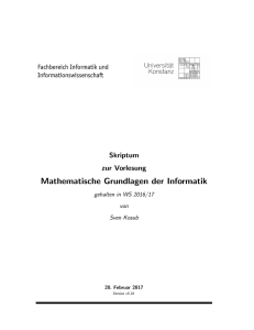 Mathematische Grundlagen der Informatik