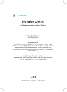 Evolution wohin? - Universität Bern