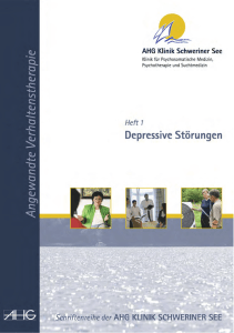 Heft 1 - Depressive Störungen - AHG Allgemeine Hospitalgesellschaft