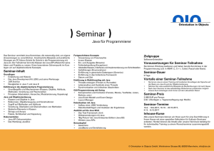 Java Schulung / Training / Seminar / Kurs