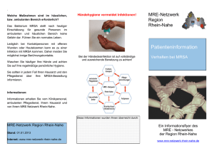 Verhalten bei MRSA - MRE-Netzwerk Rhein-Nahe