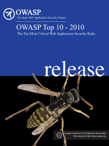 OWASP Top 10 - 2010 - MIT CSAIL Computer Systems Security Group
