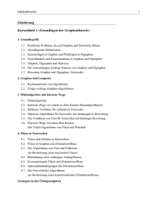 Gliederung Kurseinheit 1 »Grundlagen der Graphentheorie«