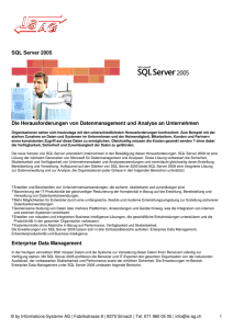 SQL Server 2005 - ISAG, Informations